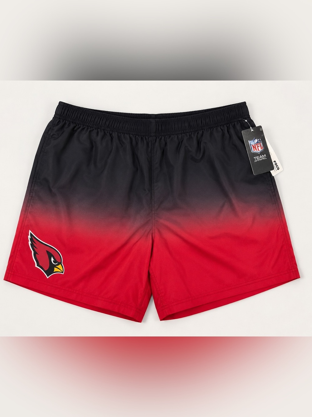 NWT Arizona Cardinals Men’s 2XL Swim Trunks Red Black NFL Team Apparel
